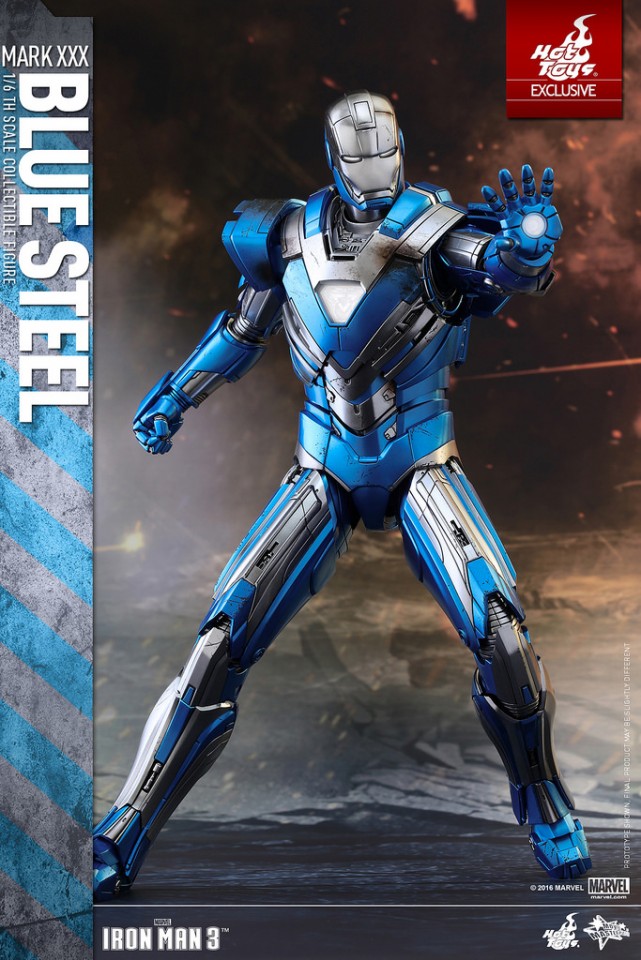 hot toys《钢铁侠3》马克30 蓝钢 mark xxx blue steel 1/6 人偶作品