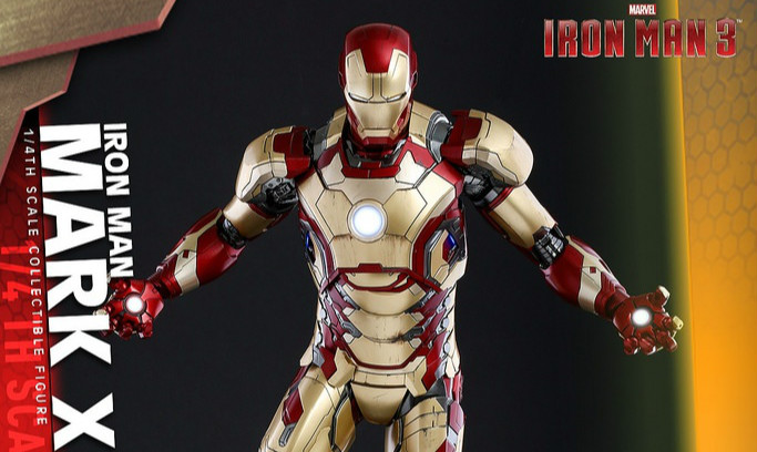 hot toys《钢铁侠3》马克42 豪华版 1/4 比例 mark xlii deluxe