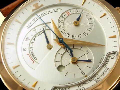 jaeger lecoultre 积家 master geographic 地理学家 世界时区 玫瑰金